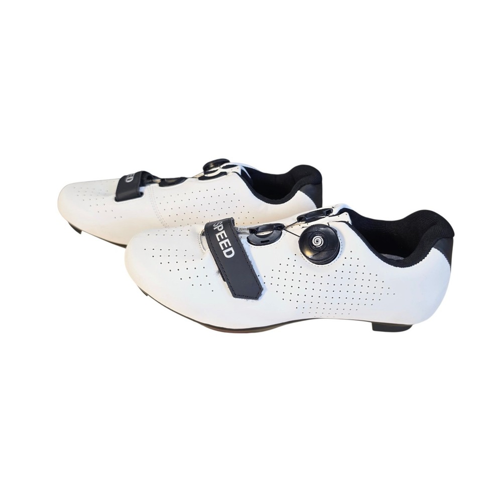 Beautiful Pair Of Speed Cycling Shoes White & Black Men's Size 6-6.5 (EU 38)